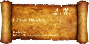 Linka Nándor névjegykártya